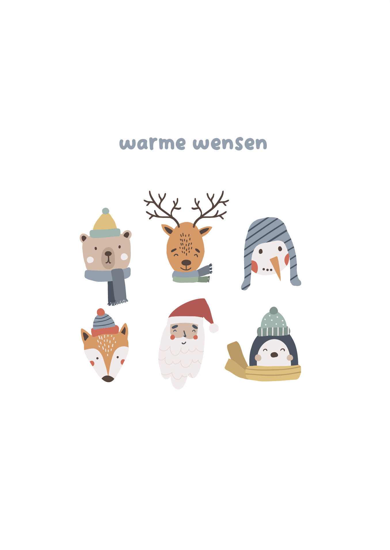 Warme wensen kerstkaart
